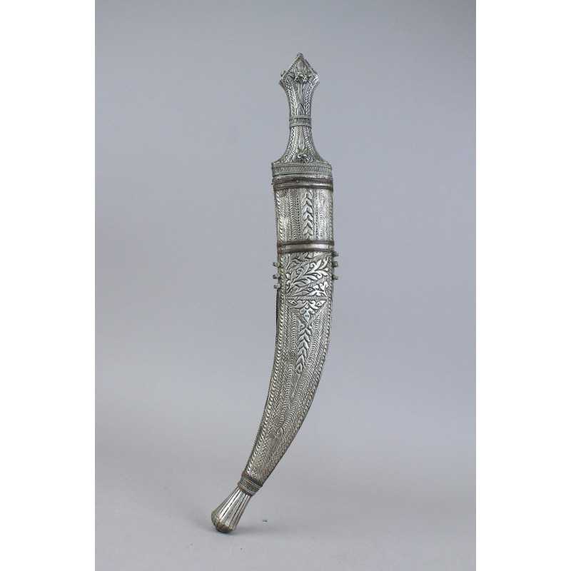 Very Early Silver Mounted Daharia (Sabiki سبيكة) Dagger Dated 1271 (1853)