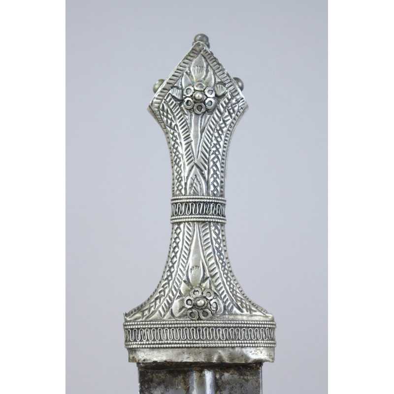 Very Early Silver Mounted Daharia (Sabiki سبيكة) Dagger Dated 1271 (1853)