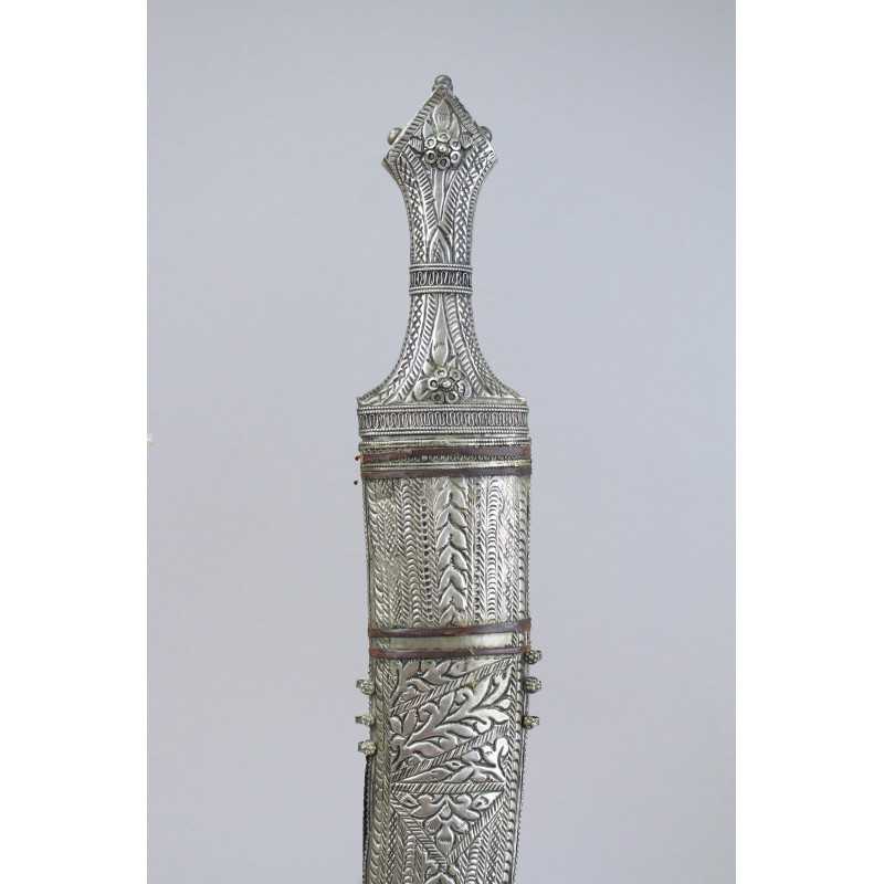 Very Early Silver Mounted Daharia (Sabiki سبيكة) Dagger Dated 1271 (1853)