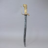 Long Early Knife from Sri Lanka with a Lion Head Handle